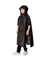 Kids Rain Poncho Back to Black Art Camo