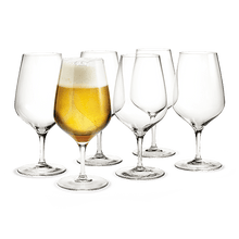 Holmegaard Cabernet Beer Glass, Clear, 21.6 Oz, 6 Pcs.