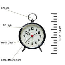 Factory Black Alarm Clock