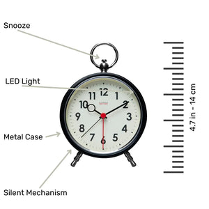 Factory Black Alarm Clock