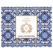 Casa Amalfi Blue Maiolica Gift Box: 3 Soaps + Ceramic Soap Dish