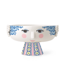 Bjørn Wiinblad Eva Bowl on Stand, Blue, Ø: 9.4"