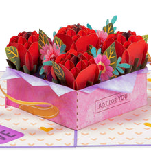 Box of Roses Pop Up Card - 5" x 7"