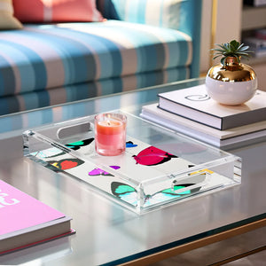 Small Acrylic Vanity Tray Butterflies