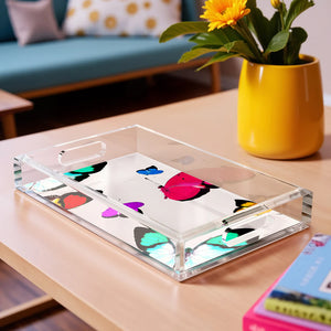 Small Acrylic Vanity Tray Butterflies