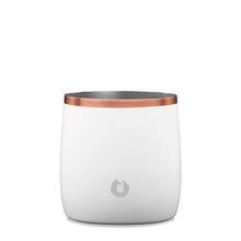 Stainless Steel Rocks Glass with Lid, White