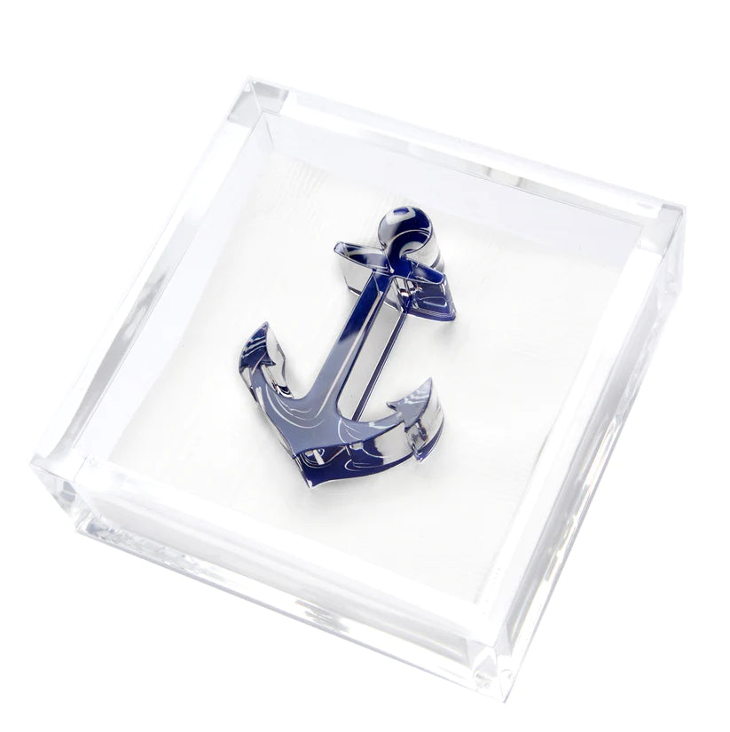 Cocktail Napkin Holder ANCHOR 6" x 6"