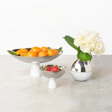 Coluna Fruit Bowl, Marble & Silver
