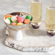 Coluna Small Candy Nut Bowl, Marble & Silver