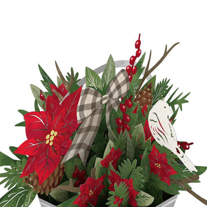 Love Pop Winter Flower Basket Decoration