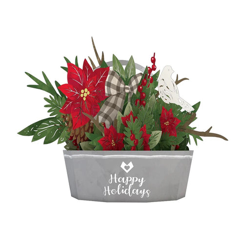 Love Pop Winter Flower Basket Decoration