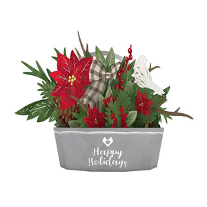 Love Pop Winter Flower Basket Decoration