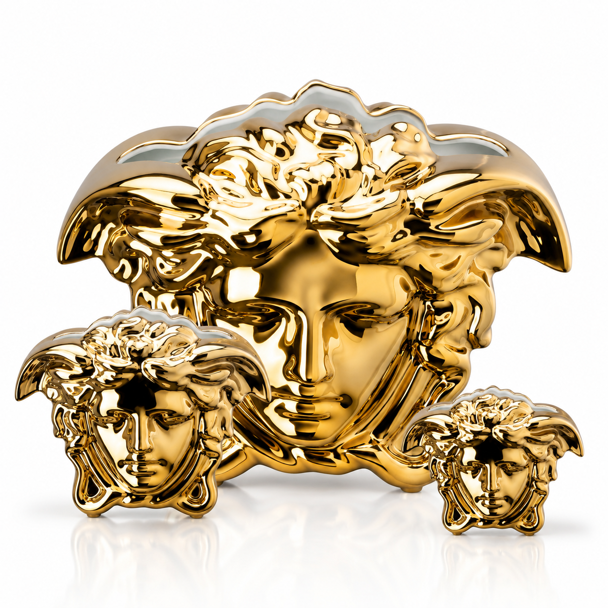 Rosenthal Versace Medusa Grande Vase Gold