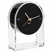 Kartell Air du Temps clock in crystal and black