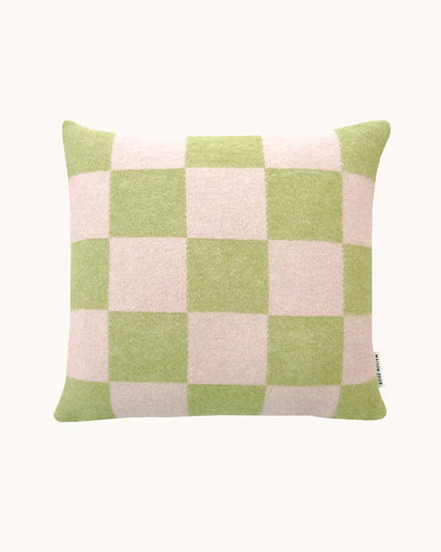 Cushion CHECKERBOARD Kiwi / Pink 1.65 x 1.65 ft