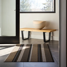 Chilewich Shag Pleat Stripe Floor Mat Oyster