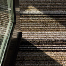 Chilewich Shag Pleat Stripe Floor Mat Oyster