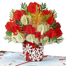 Christmas Flowers Pop Up Card