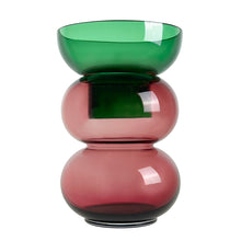 Bubble Vase - XL - Green and Pink - 16 x 10 x 10 in - Flip Vase - Reversible