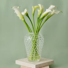 Hobnail Vase - Barrel - Clear Quartz