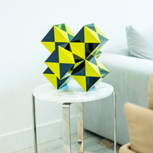 Cube Sculpture | Black and Yellow