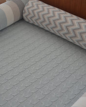 Pillow Crib FOOTSIDE PROTECTOR Blue/Gray