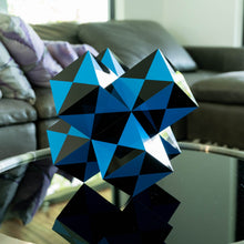 Cube Sculpture | Black and Blue