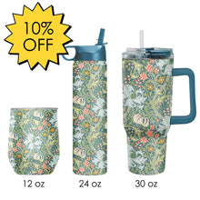 William Morris "Golden Lily" Insulated Drinkware Set of 3, 1 per size