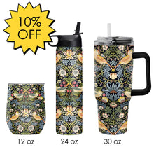 William Morris "Strawberry Thief" Insulated Drinkware Set of 3, 1 per size