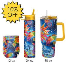 Laurel Burch "Celestial Magic" Insulated Drinkware Set of 3, 1 per size