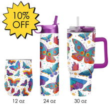 Laurel Burch "Mariposas" Insulated Drinkware Set of 3, 1 per size