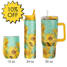 van Gogh "Sunflowers" Insulated Drinkware Set of 3, 1 per size
