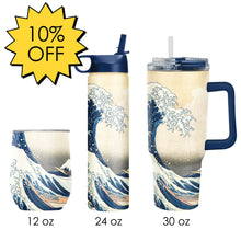 Hokusai "Great Wave" Insulated Drinkware Set of 3, 1 per size