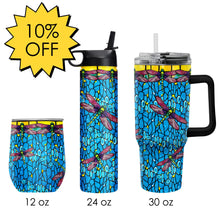 Tiffany "Dragonfly" - Purple Insulated Drinkware Set of 3, 1 per size