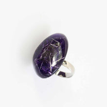 Purple Oval Dome Ring