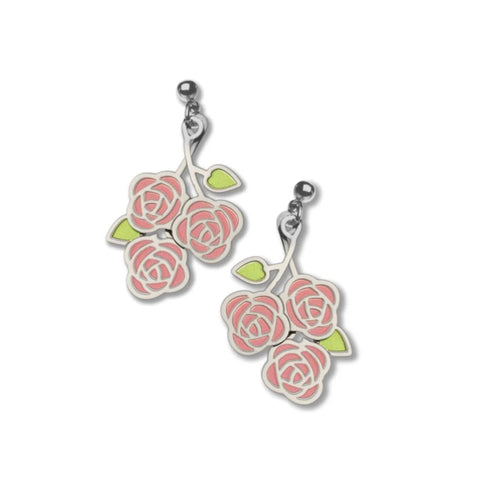 Art and Architectural Earrings Rose Symbolism