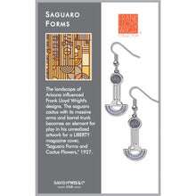 Art and Architectural Earrings Saguaro Forms by Frank Lloyd Wright