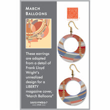 Art and Architectural Earrings March Balloons by Frank Lloyd Wright