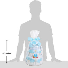 Blue Two- Tier Diaper Cake