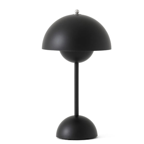 Flowerpot Portable LED Table Lamp Black Matte
