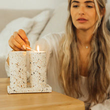 Handcrafted Shabbat Candleholders – Terrazzo Series