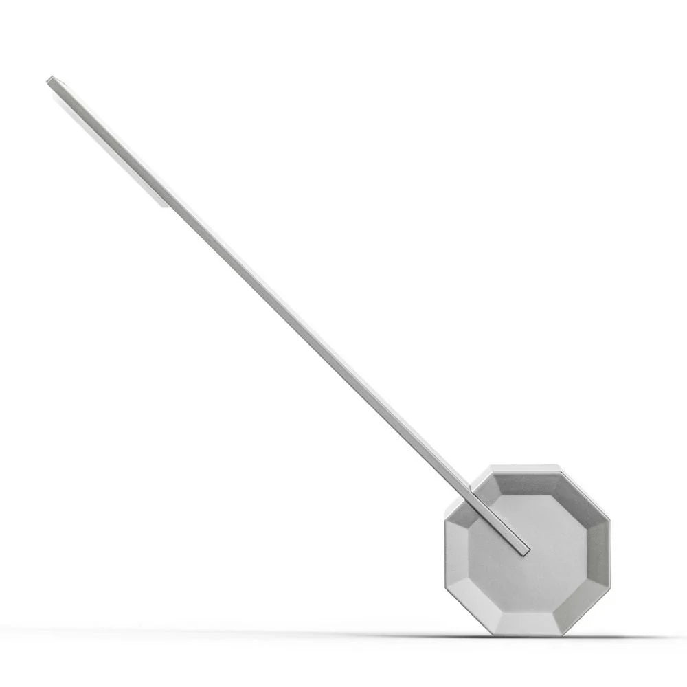 Octagon One Desk LED Rechargeable Lamp Aluminum Grey