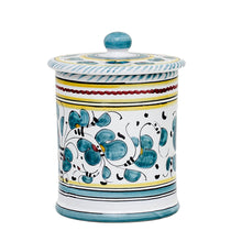 ORVIETO GREEN ROOSTER: Caffe' (Coffee) Container Canister