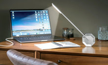 Octagon One Desk LED Rechargeable Lamp Aluminum Grey