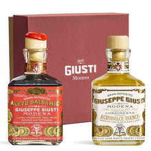 Gift Set: Aged (12yr) Italian Balsamic Vinegar &  White Vinegar Condiment by Giusti