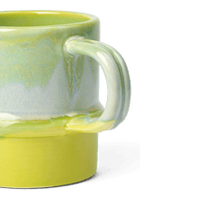 Kähler Poppery Mug with Handle, Apple Green/Mint, 11.8 Oz