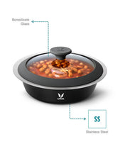 Vaya HauteCase - 37.2 fl.oz - Sable Black - with Glass Lid