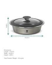 Vaya HauteCase - 37.2 fl.oz - Cloud Grey - with Glass Lid