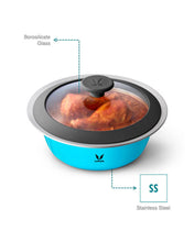 Vaya HauteCase - 50.7 fl.oz - Azure Blue - with Glass Lid