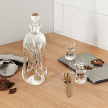 Holmegaard Klukflaske 3-Pillar, Clear, H: 10.2"